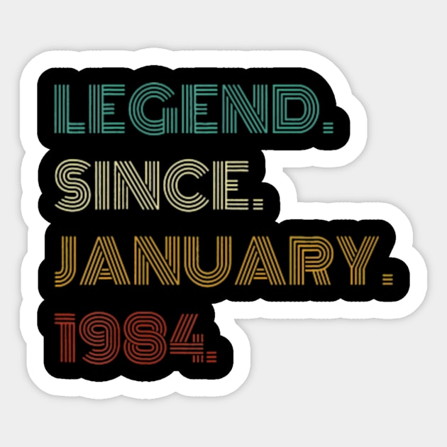 40 Years Old Legend Since January 1984 40th Birthday Sticker by Daysy1